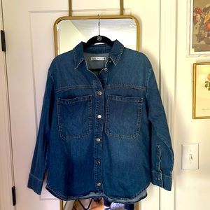 Zara Oversized Denim Shirt